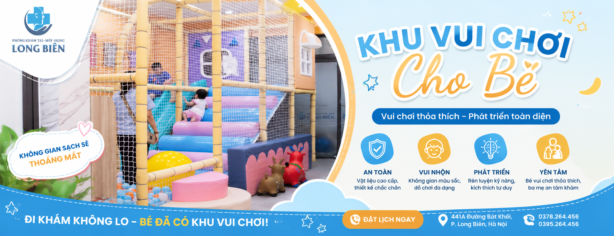 Khu vui chơi cho bé tại Phòng Khám TMH Bác Sĩ Hiệu Long Biên